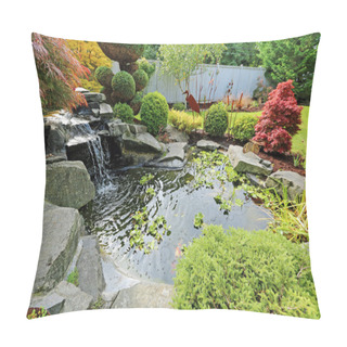 Personality  Home Tropical Garden With Pond Pillow Covers