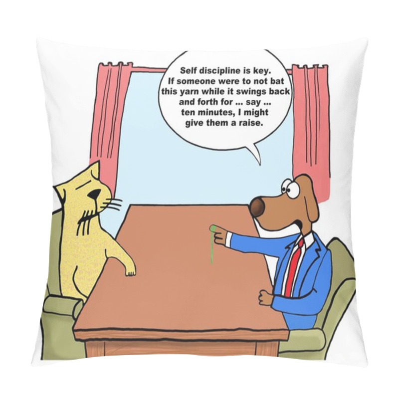 Personality  Business Dog Torments Business Cat Pillow Covers