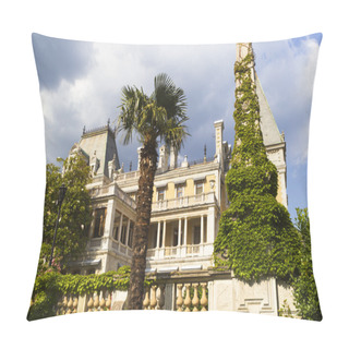 Personality  Ukraine, Crimea, July 8, 2015 - Massandra Palace - The Residence Of The Russian Emperor Alexander III. The Palace Was Built In The Style Of A Castle In Crimea, Near Yalta. Pillow Covers