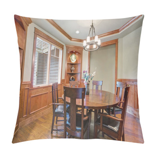 Personality  Sweet Dining Room Interior With Lots Of Woodwork Details. Pillow Covers