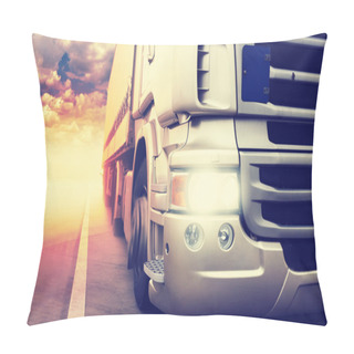 Personality  Truck On Highway Pillow Covers