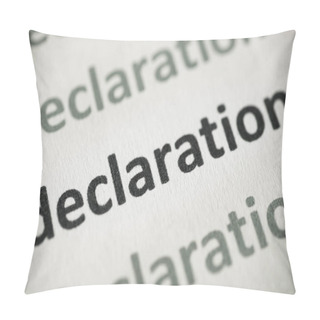 Personality  Word Declaration Printed On White Paper Macro Pillow Covers