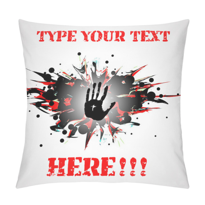 Personality  Dangerous Background With Hand Print. Pillow Covers