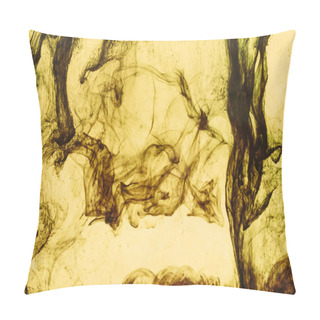 Personality  Full Frame Of Yellow Paint Splashes And Swirls Pillow Covers