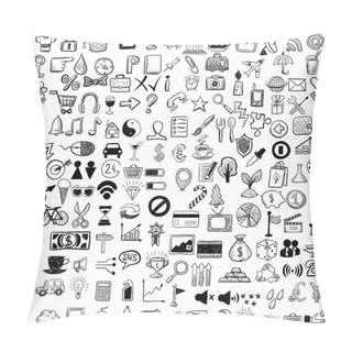 Personality  Set Of Sketch Icons For Site Or Mobile Application Pillow Covers
