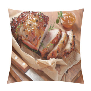 Personality  Baked Ham With Orange Fruit Jam Pillow Covers
