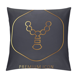 Personality  Beads Golden Line Premium Logo Or Icon Pillow Covers