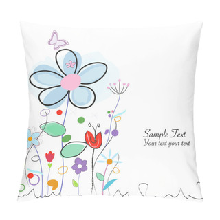 Personality  Floral Abstract Background Vector Greeting Card Pillow Covers