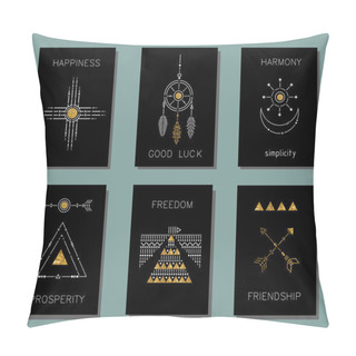 Personality  Hipster Greeting Cards Pillow Covers