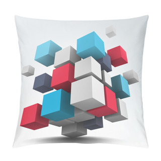 Personality  Composition With 3d Cubes. Pillow Covers