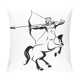 Personality  Centaur Silhouette Ancient Mythology For Tattoo Pillow Covers