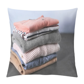 Personality  Pile Of Clothes On Table Pillow Covers