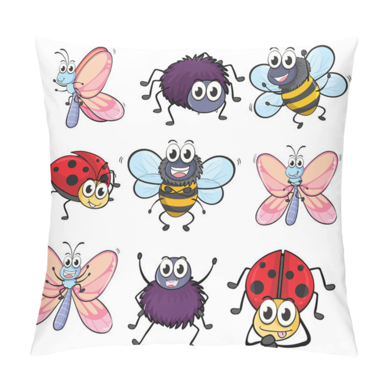 Personality  Colorful insects pillow covers
