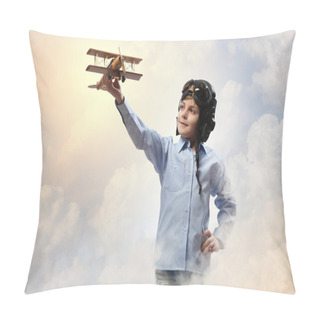 Personality  Little Boy In Pilot's Hat Pillow Covers