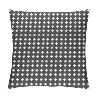 Personality  Seamless Texture Of White Crosses On A Black Background, Vector Design Wallpaper Pillow Covers
