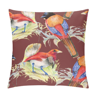 Personality  Birds And Flowers Seamless Pattern Pillow Covers