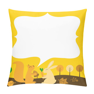 Personality  Retro Woodland Creatures Message Pillow Covers