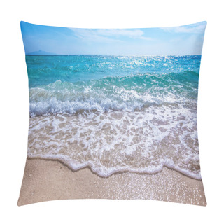Personality  Wave Of Sea On Sandy Beach Pillow Covers