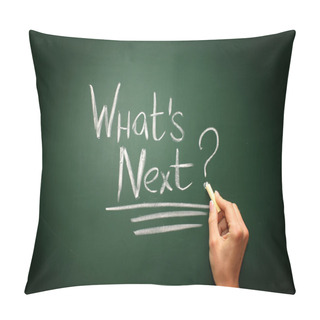 Personality  Blackboard With The Text Whats Next Pillow Covers