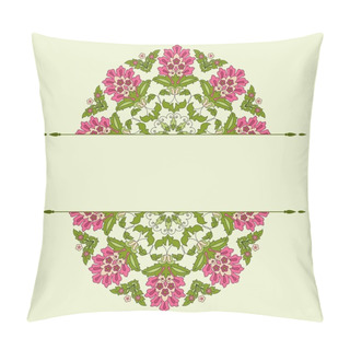 Personality  Invitation Card With Floral Ornament. Pillow Covers