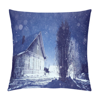 Personality  Winter Night Landscape Pillow Covers