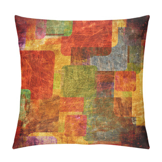 Personality  Squares On The Grunge Wall Pillow Covers