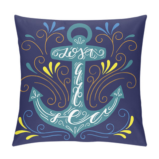 Personality  Lettering In Anchor Shape Pillow Covers