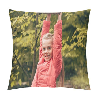 Personality  Child Hanging On Tree Branch Pillow Covers