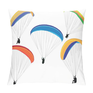 Personality  Paragliding - Vector Pillow Covers