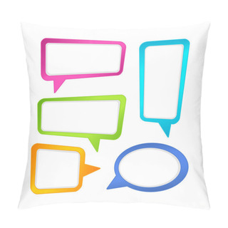 Personality  Colorful Speech Bubble Frames. Set Pillow Covers