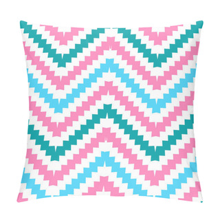 Personality  Cute Tribal Zig Zag Seamless Pattern. Vector Illustration Pillow Covers