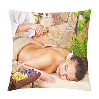 Personality  Woman Getting Massage In Spa. Pillow Covers