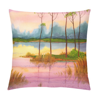 Personality  Autumn Lake Scene Pillow Covers