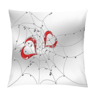 Personality  Hearts In Cobweb Pillow Covers