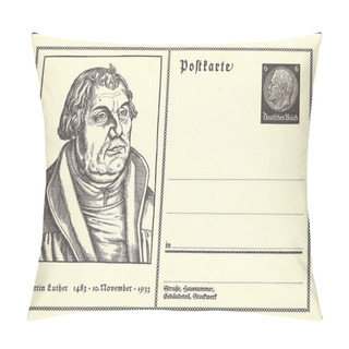 Personality  Retro Postcard Martin Luther-theologian, Politician Pillow Covers