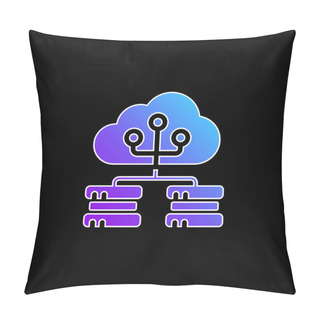 Personality  Big Data Blue Gradient Vector Icon Pillow Covers