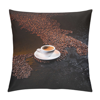 Personality  Italian Cup Of Coffee Pillow Covers