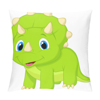 Personality  Cute Baby Triceratops Cartoon Pillow Covers