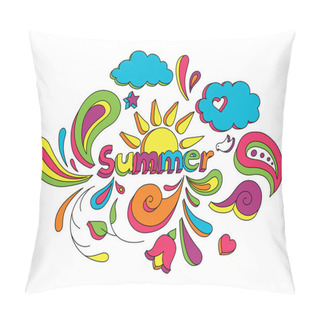 Personality  Summer Doodle Pillow Covers
