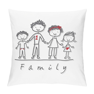 Personality  Family Vector Pillow Covers