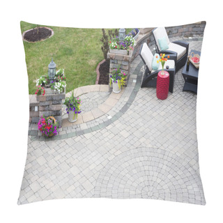 Personality  Decorative Paving On An Outdoor Patio Pillow Covers