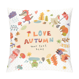 Personality  Cute Autumn Set With The Characters Pillow Covers