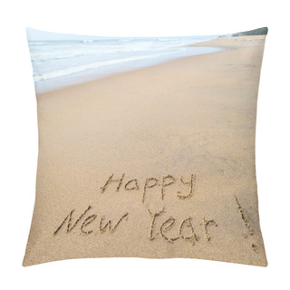 Personality  Happy New Year Sign On Beach Pillow Covers