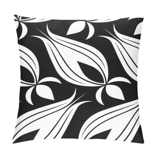 Personality  Ottoman Tulip Seamsless Pattern Pillow Covers