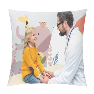 Personality  Pediatrist Holding Hands Of Little Girl Pillow Covers