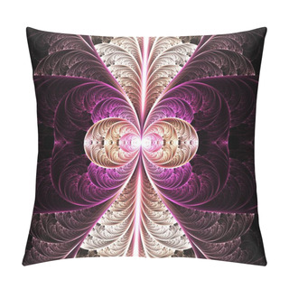 Personality  Fractal Pinnate Pattern  -  Fractal Art  Pillow Covers