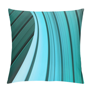 Personality  Blue Dynamic Lines With Motion Effect. Abstract Illustration Pillow Covers