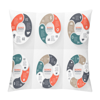 Personality  Circle Arrows Infographic. Pillow Covers