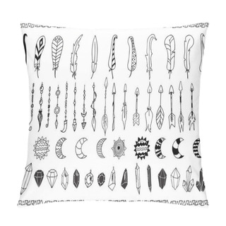 Personality  Hand Drawn Doodles Boho Set Pillow Covers