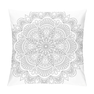 Personality  Figure Mandala For Coloring Doodles Sketch Good Mood Pillow Covers